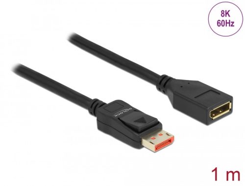 Delock DisplayPort bővítőkábel 8K 60 Hz 1 m