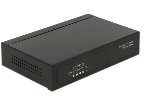 Delock 10/100 Ethernet switch PoE+ 4+1 portos