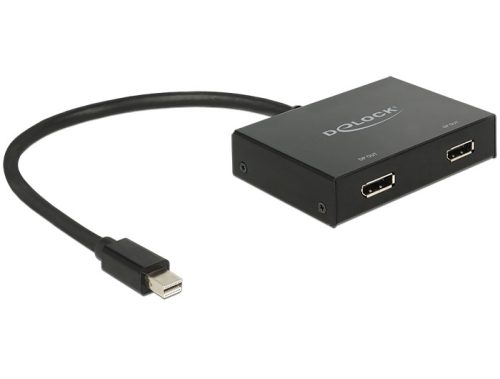 Delock Displayport 1.2 elosztó 1 x mini Displayport in > 2 x Displayport out 4K