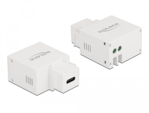 Delock 2,1 A-s, fehér, USB Type-C  töltő portos Keystone modul