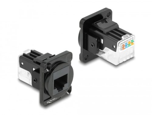 Delock D-típusú Modul RJ45 Cat.6A hüvely - LSA hüvely