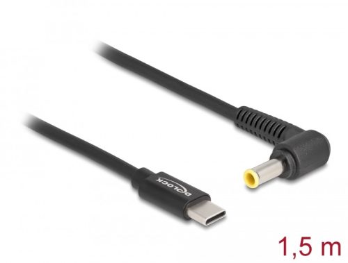 Delock Laptop töltőkábel USB Type-C  apa - Samsung 5,5 x 3,0 mm apa