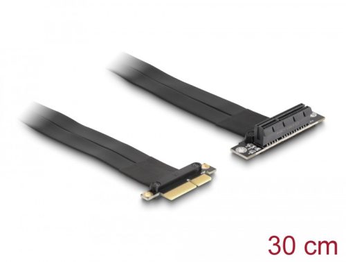 Delock PCI Expressz riser kártya x4 apa - x4 szlot 90 -os szögben kábellel 30 cm hosszú