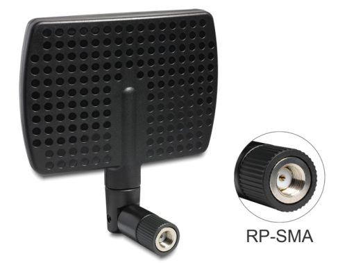 Delock WLAN antenna RP-SMA 802.11 a/b/g/n 5~7 dBi, irányítható csatlakozás