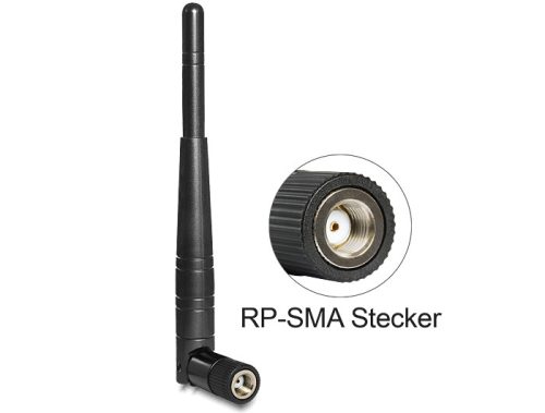 Delock WLAN antenna RP-SMA 802.11 a/b/g/n 3 dBi mindenirányú, csuklós,