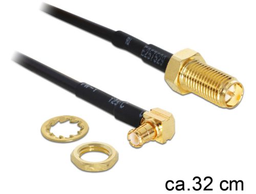 Delock MMCX csatlakozódugó > RP-SMA Jack adapter, 320 mm