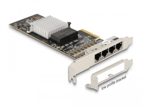 Delock PCI Express x4 kártya - 4 x RJ45 Gigabit LAN