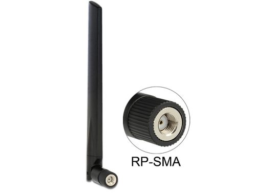 Delock WLAN 802.11 ac/a/h/b/g/n RP-SMA antenna 3 ~ 5 dBi mindenirányú csatlakozással