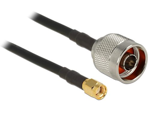 Delock N plug antennakábel > RP-SMA dugó CFD200 1,5 m alacsony veszteséggel