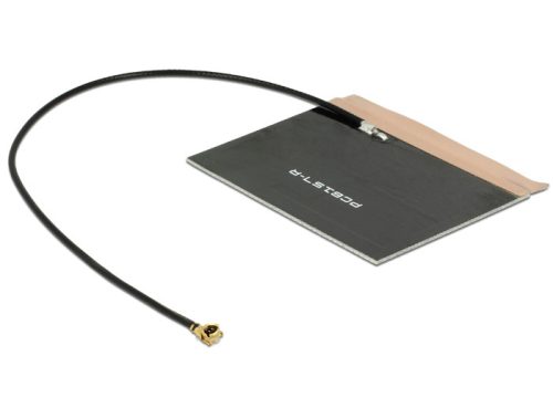 Delock LTE antenna MHF/U.FL-LP-068 kompatibilis dugó 2 ~ 3,5 dBi 150 mm PCB belső öntapadós