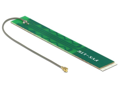 Delock LTE Antenna MHF /U.FL-LP-068 Kompatibilis dugó 3 dBi PCB belső öntapadós ragasztó szerelés