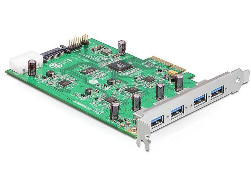 Delock PCI Express Card x4 > 4 x külső USB 3.0-A (négy csatornás)