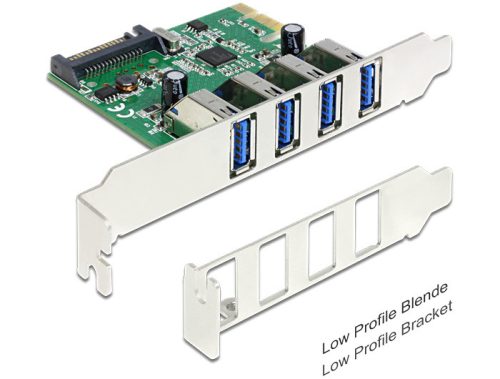 Delock PCI Express kártya > 4 x USB 3.0