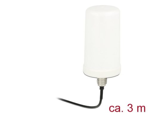 Delock WLAN antenna RP-SMA 802.11 ac/a/h/b/g/n 0 dBi 3 m ULA100 egyirányű, fehér, kültéri