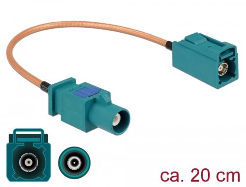 Delock Antennakábel FAKRA Z-dugó > FAKRA Z-hüvely RG-316 20 cm