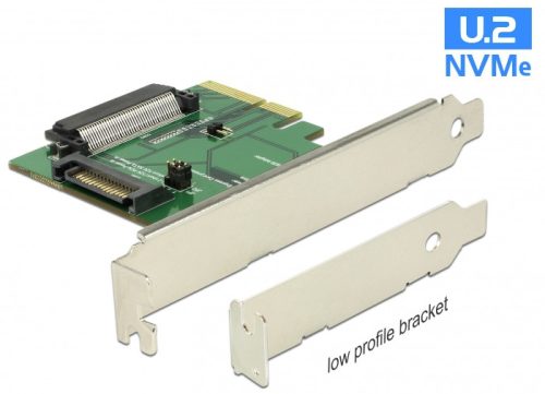 Delock PCI Express x4 Kártya > 1 x belső U.2 NVMe SFF-8639 hüvely