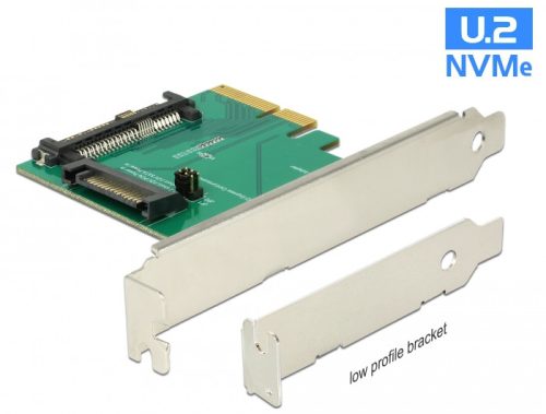 Delock PCI Express x4 Kártya > 1 x belső U.2 NVMe SFF-8639 dugó