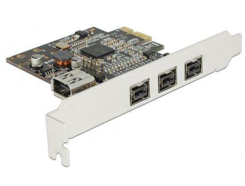 Delock PCI Express Kártya > 3 x külső FireWire B + 1 x belső FireWire A