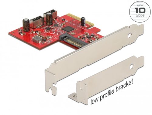 Delock PCI Express Kártya 2 x belső USB 3.2 Gen 2 Kulcs A, 20 tűs anya csatlakozó