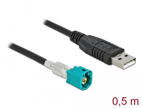 Delock Kábel HSD Z apa - A-típusú USB 2.0 apa 0,5 m