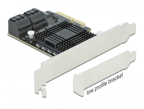 Delock 5 portos SATA PCI Express x4 Kártya - alacsony profilú formatényező