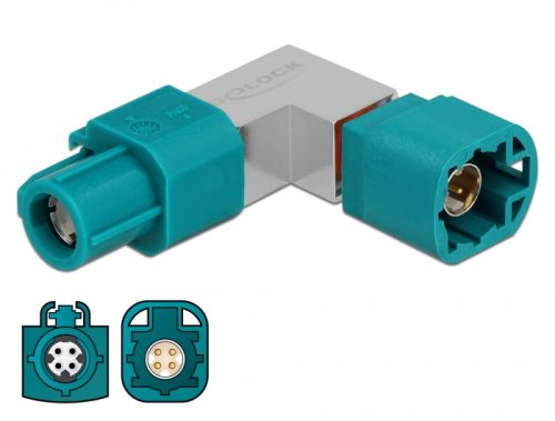 Delock Adapter HSD Z hüvely és HSD Z apa ívelt