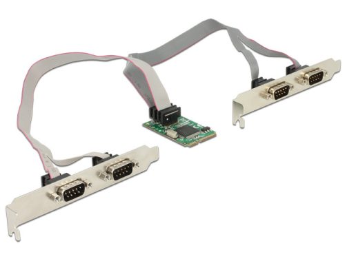 Delock MiniPCIe modul I/O PCIe teljes méret 4 x soros RS-232