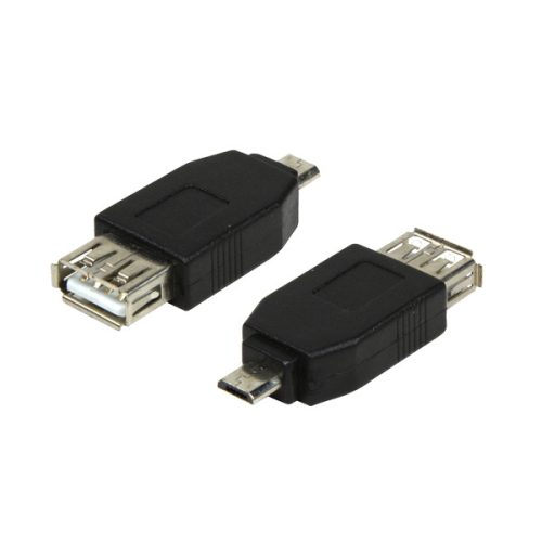 LogiLink USB 2.0 adapter, Micro-USB/M-USB-A/F, fekete