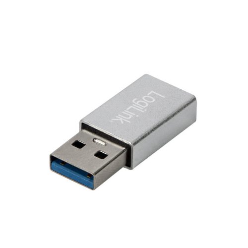 LogiLink USB 3.2 Gen1 Type-C adapter, USB-A/M-USB-C/F, ezüst