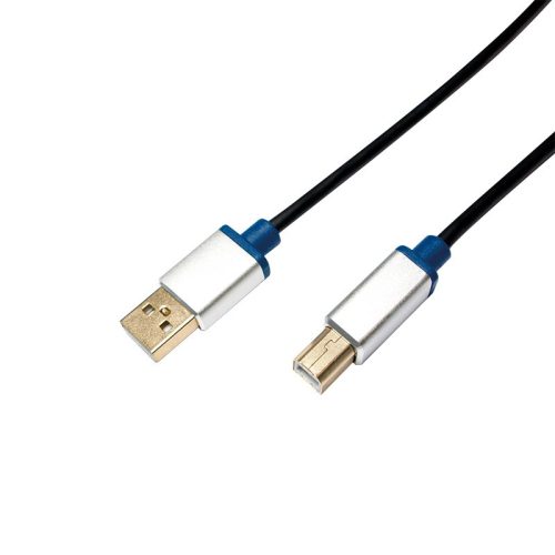 Logilink USB 2.0 kábel, USB-A/M - USB-B/M, alu, 2 m