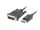 Lanberg Displayport male V1.2 - DVI-D male (24+1) dual link fekete kábel, 1m