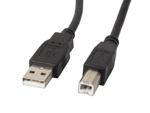 Lanberg USB 2.0 A - USB 2.0 B (apa - apa) kábel 1.8 m - Fekete FERRITE