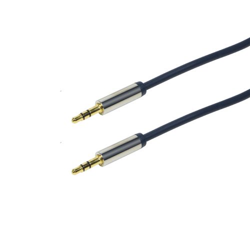 Logilink Audiokábel, 3,5 mm 3-Pin/M-3,5 mm 3-Pin/M, kék, 0,3 m