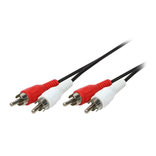 Logilink Audiokábel, 2x RCA/M   2x RCA/M, fekete, 2,5 m