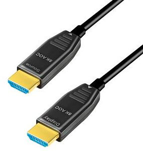 Logilink HDMI-kábel, A/M-A/M, 8K/60 Hz, AOC, fekete, 15 m