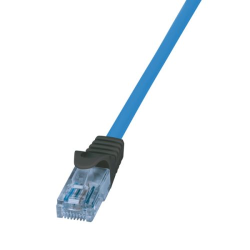 Logilink Prémium patch kábel, Cat.6A, U/UTP, 10G/PoE/HDBT, kék, 1 m