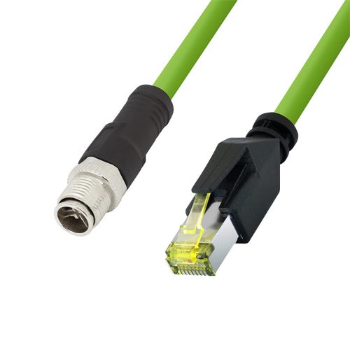 Logilink M12 CAT6A ipari patch kábel, PUR, M12 X-kódolt RJ45-re, 1,50 m