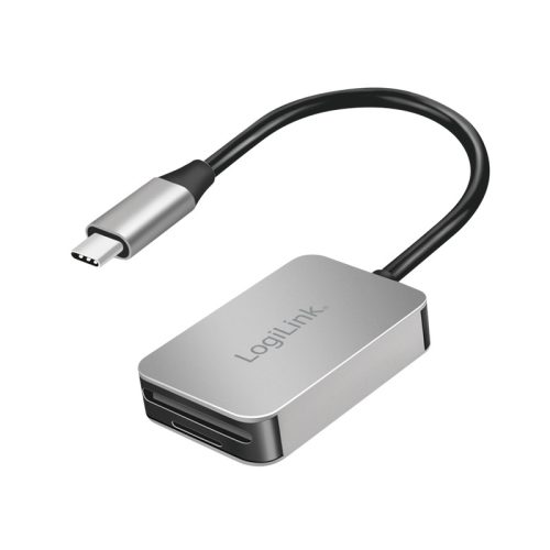 Logilink Kettős kártyaolvasó, USB-C 3.2 Gen1, SD és microSD kártyák, alumínium