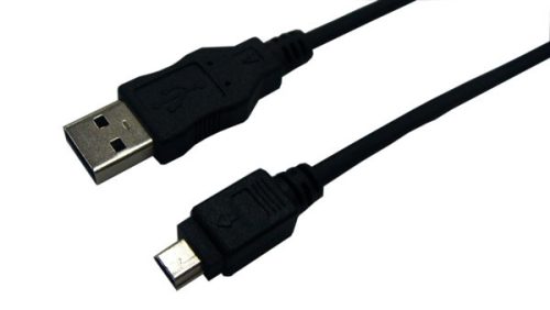 LogiLink USB 2.0 kábel, USB-A/M - Mini-USB/M, fekete, 3 m