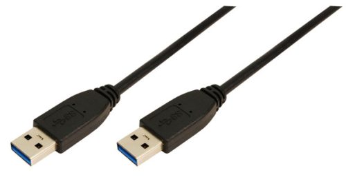 LogiLink USB 3.0 kábel A típus>A típus fekete 1m