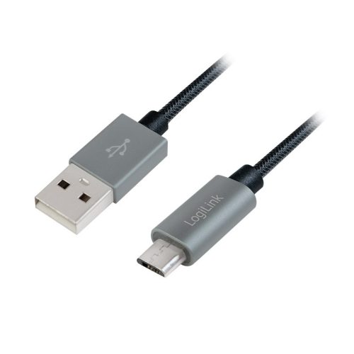 Logilink USB 2.0 kábel, USB AM-Micro BM, nejlonfonat, 2m