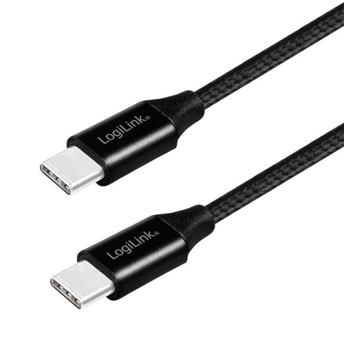 Logilink USB 2.0 kábel, USB-A/M - Micro-USB/M, szövet, fém, 1 m