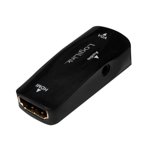 Logilink HDMI adapter, A/F - VGA/F + 3,5 mm/F, 1080p, fekete