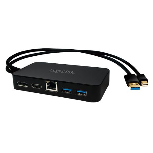 LogiLink DisplayPort-dokkolóállomás (mini DP), 5 portos, 1080p