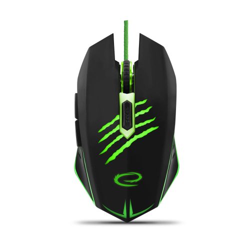 Esperanza Claw MX209 Gamer vezetékes optikai egér 6D, USB, fekete-zöld