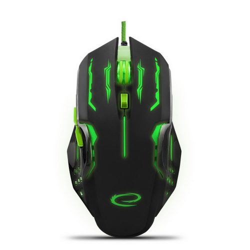 Esperanza MX403 Apache 6D USB vezetékes optikai Gamer egér, zöld