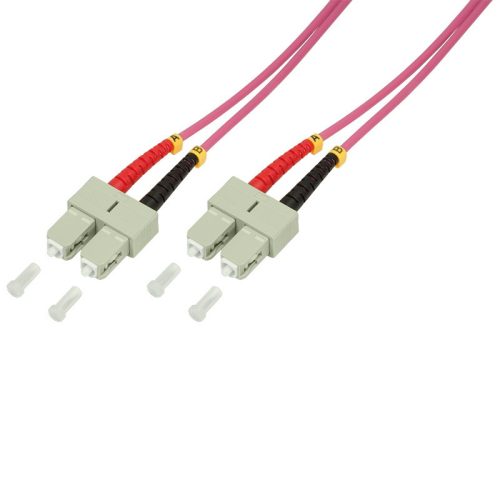 LogilinkFiber duplex patch kábel, OM4, 50/125 , SC-SC, lila, 5 m