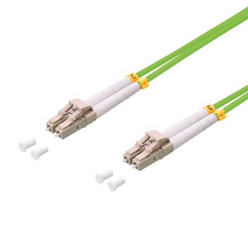 Logilink Fiber duplex patch kábel, OM5, 50/125 , LC-LC, lime zöld, 0,5 m