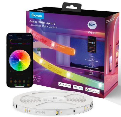 Govee RGBIC Wi-Fi + Bluetooth LED szalagfények védőbevonattal (10M)