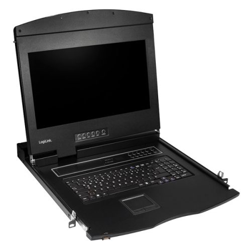 Logilink KVM-konzol 17"-es képernyővel, HDMI, Full HD, USB-A, PS/2, QWERTY